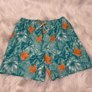 NWOT Boys Southern Tide Monstera Palm Swim Trunk